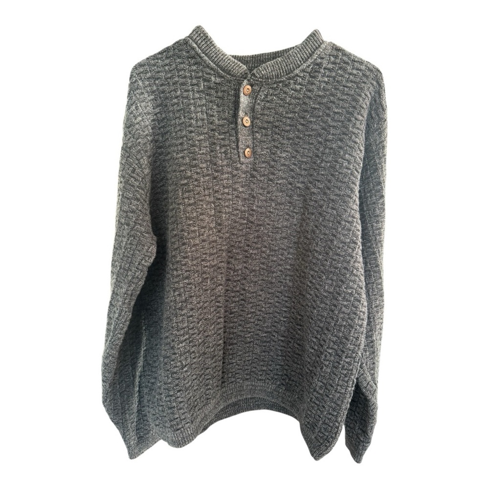 Oscar de la Renta Charcoal Crewneck Sweater